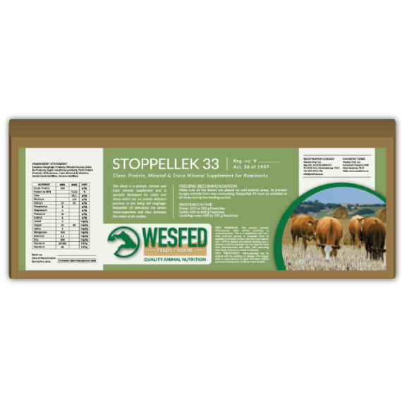 wesfed stoppel lek 33 protein block 25kg picture 1
