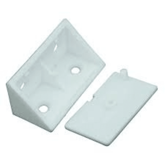 fit bracket corner cover white dbl 50pk picture 1