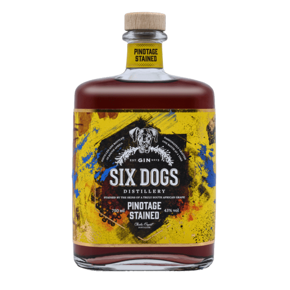 six dogs gin pinotage stained 750ml picture 1