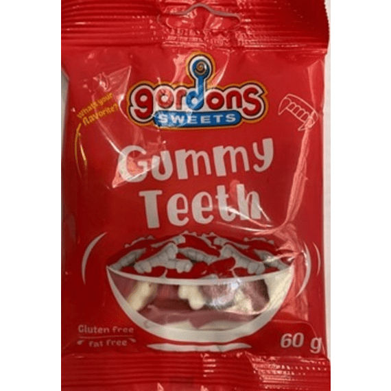 gordons sweets gummy teeth 60g picture 1
