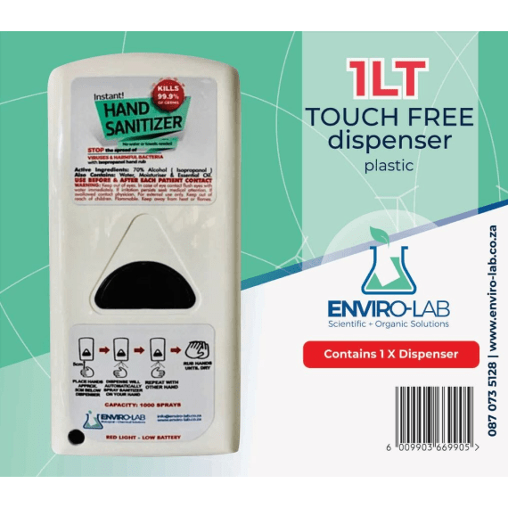 enviro lab touch free plastic dispenser 1l picture 1