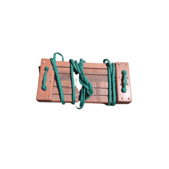 pole yard wooden swing with rope picture 1