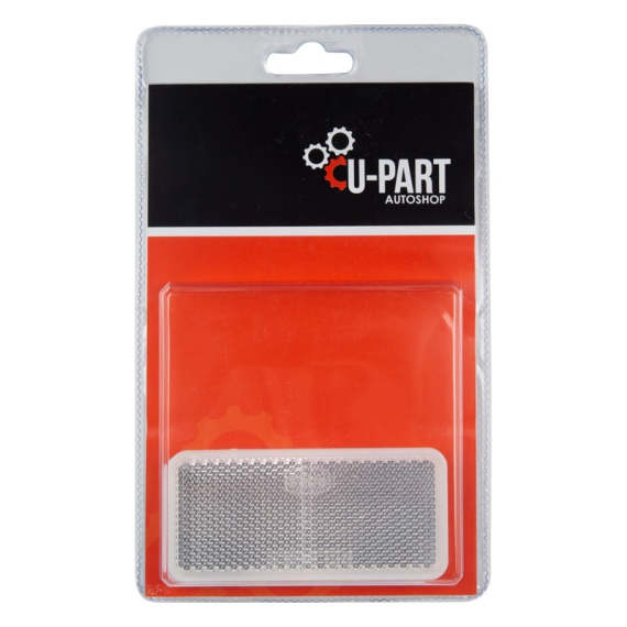 u part reflector square stick on red 90mm 2pk picture 2
