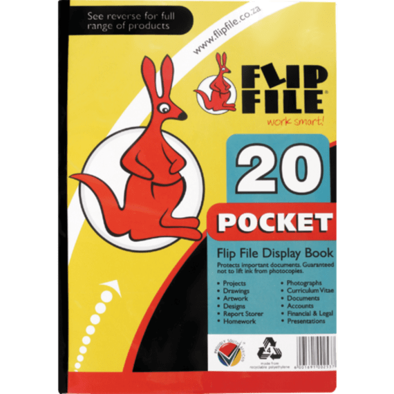 Display File 20 Pockets Flip File Ea | Agrimark