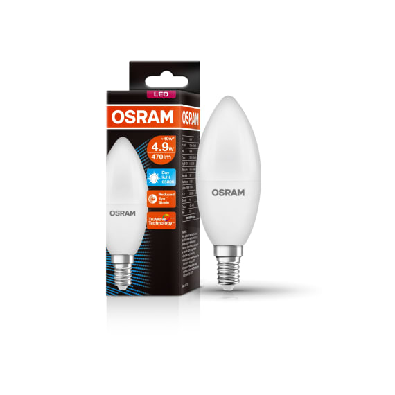osram ls led candle day light frosted e14 4 9w picture 1