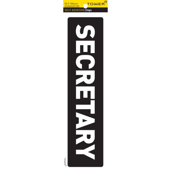 Usecnav In/sign Tower Info Secretary Sign 50x195mm | Agrimark