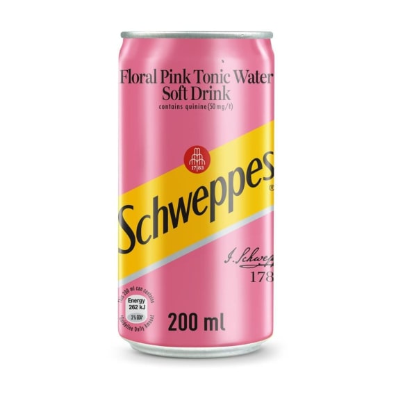 schweppes floral pink tonic can 24x200ml picture 1