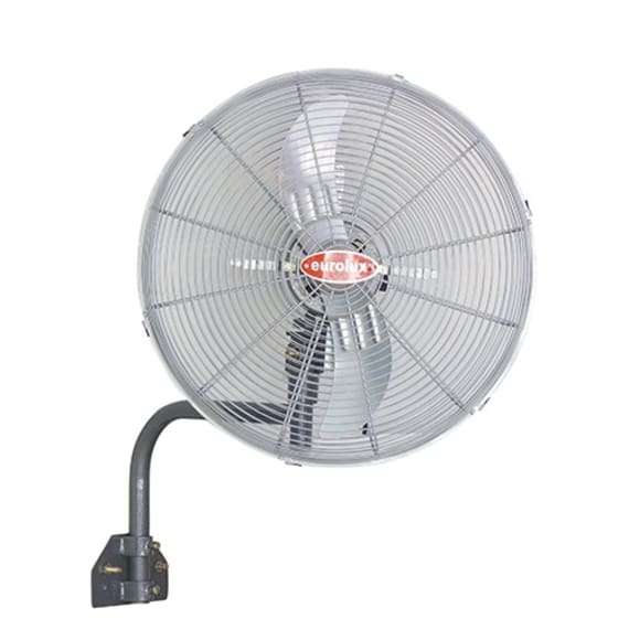 eurolux hurrican wall fan silver 130w picture 1