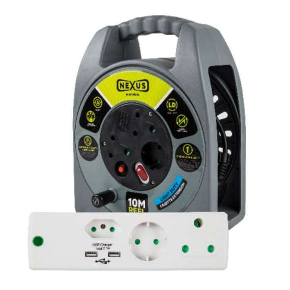 nexus 8way multiplug 3way 3m extension picture 1