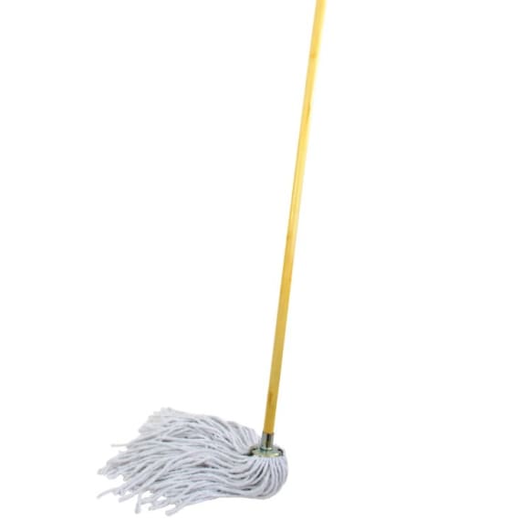 aca long hair mop with wooden handle picture 1