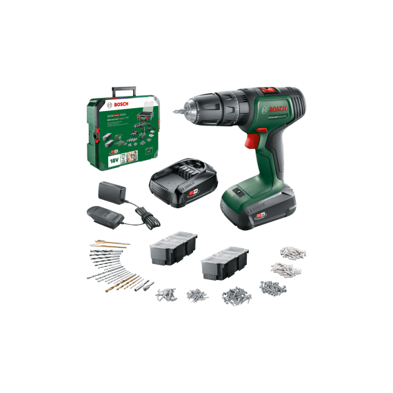 bosch universal impact drill 18v batteries acc picture 1