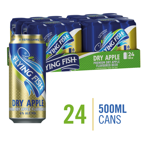 flying fish dry apple can 24x500ml picture 1