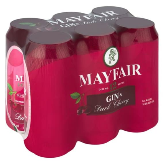mayfair gin dark cherry 6x440ml picture 1