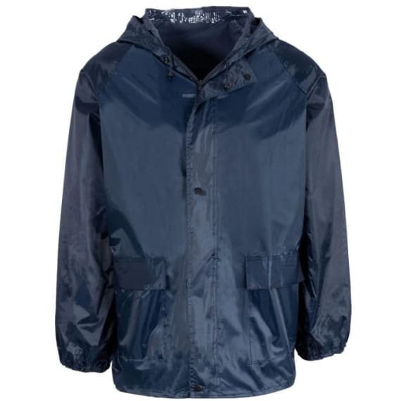rebel rubberised rainsuit navy picture 1