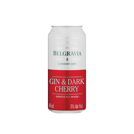 belgravia coolers gin dark cherry can 6x440ml picture 1