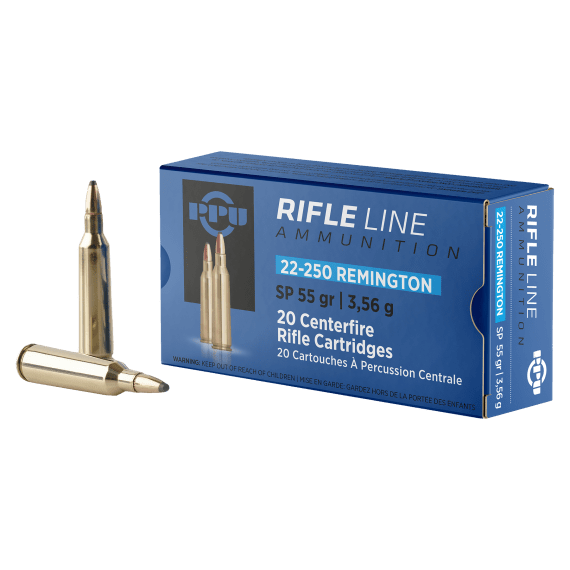 ppu ammo 22 250 rem sp 55gr picture 1