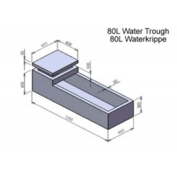cement cattle water trough 3m picture 1