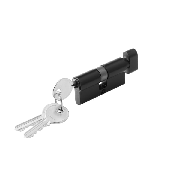 mackie cylinder only thumbturn black picture 1