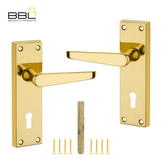 bbl handle door brass keyhole victorian straight picture 1
