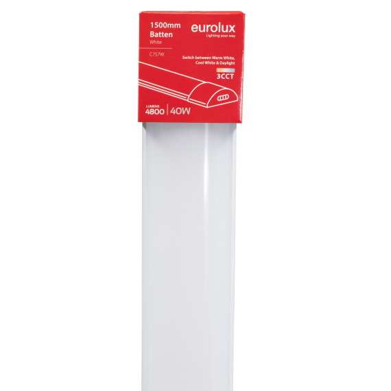 eurolux batten ceiling 1500mm 3ct wh 40w picture 1