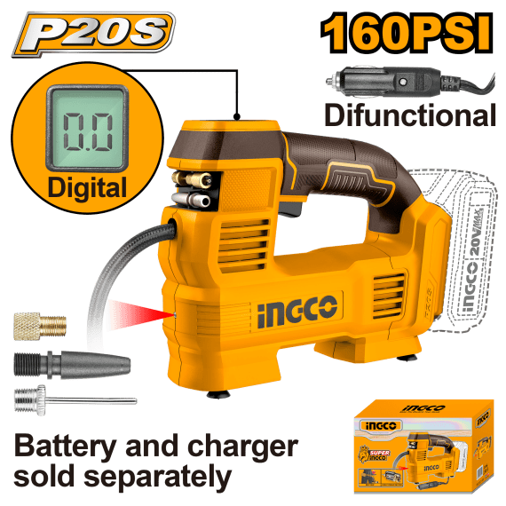ingco 20v li ion auto air compr 160psi picture 1