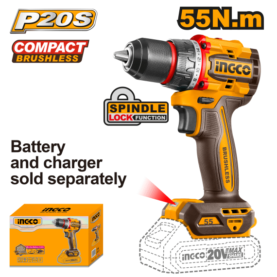 ingco 20v lithium ion drill c l b l 55nm picture 1