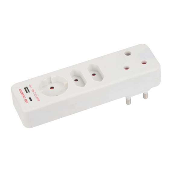 gentech core adaptor 4way schuko type c picture 1