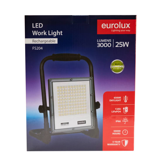eurolux rechargeble worklight 25w grey 2 picture 2