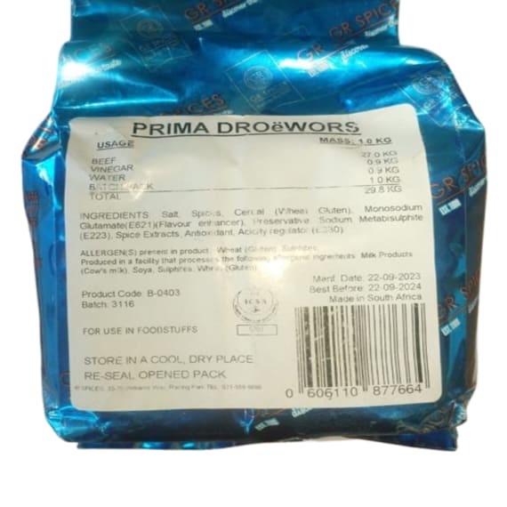 prima droewors 1kg spice picture 1