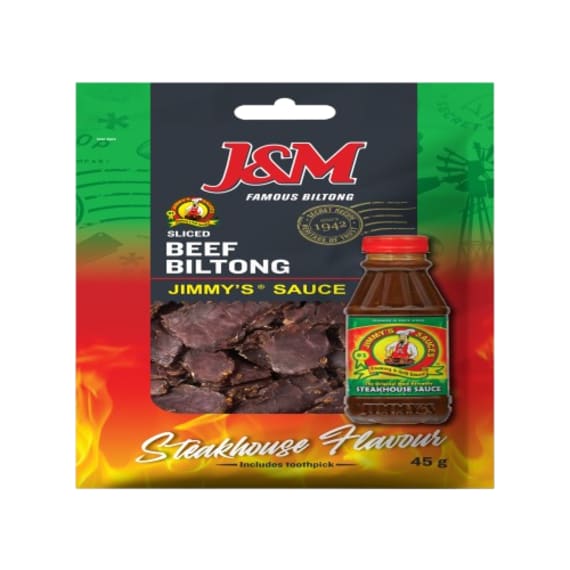 j m biltong sliced jimmys sauce 45g picture 1