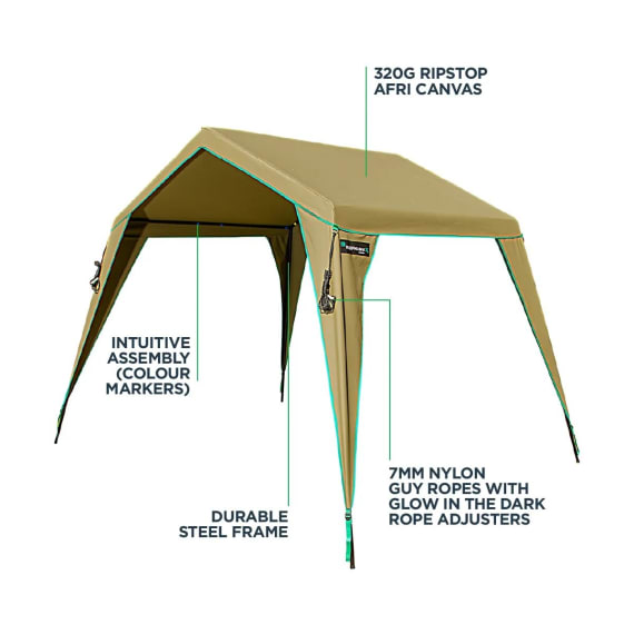 kaufmann x afri canvas gazebo compact picture 2