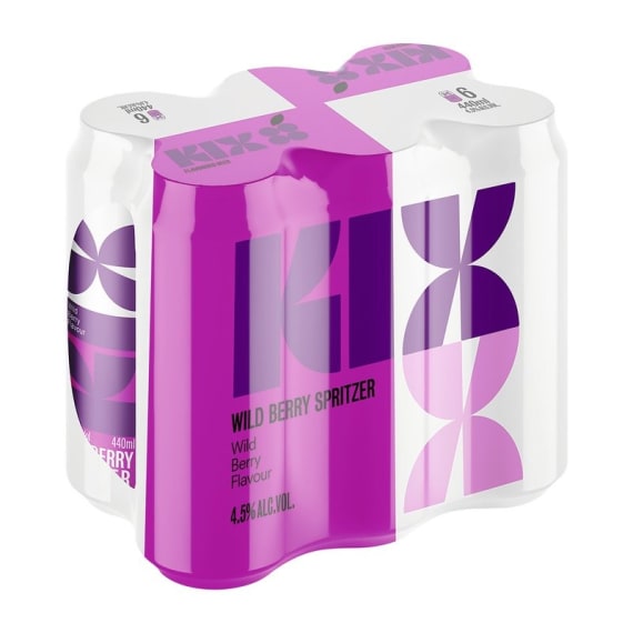 kix wild berry spritzer can 6x440ml picture 1