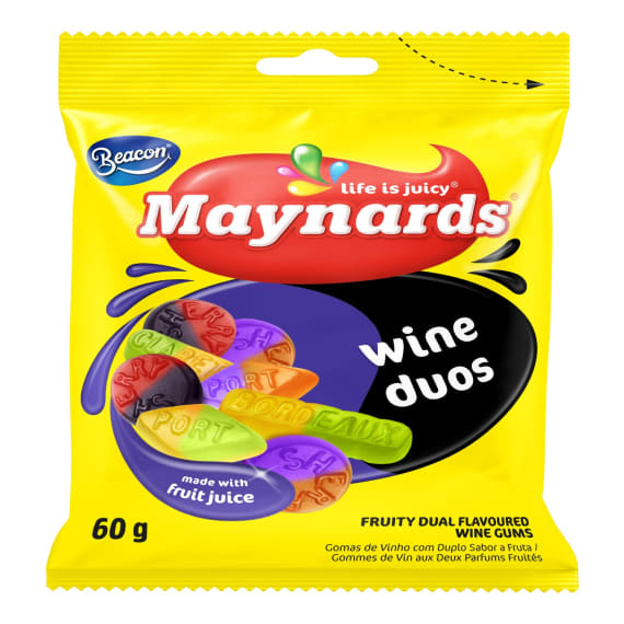 Beacon Maynards Wine Gums Duos 60g | Agrimark