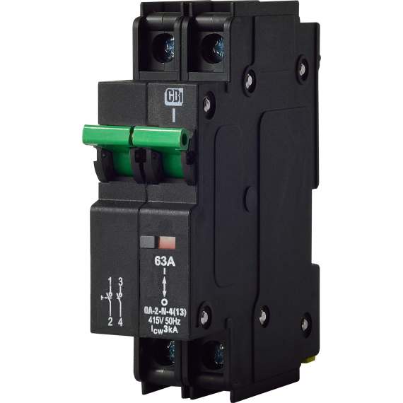 cbi circuit breaker switch disc 3ka dbl blk 26mm picture 1