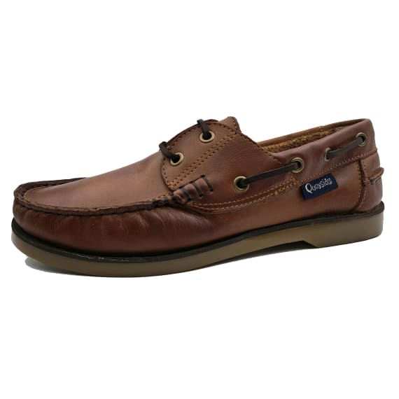 quayside mens deck shoe brown burnish brown picture 1