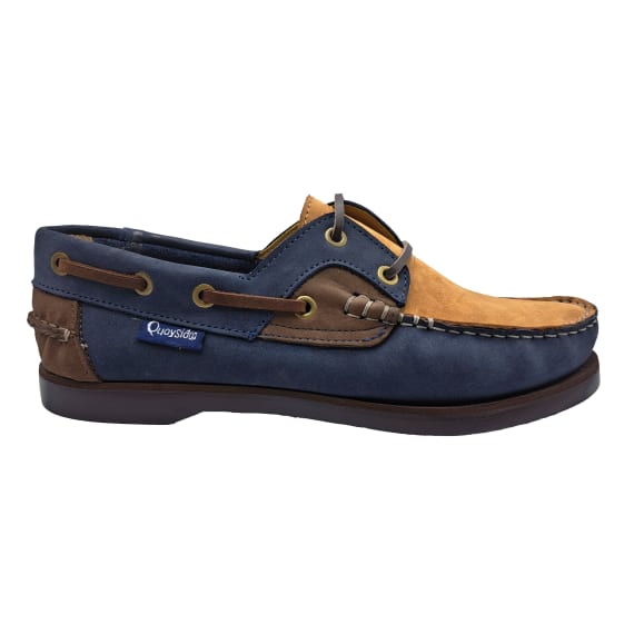 quayside mens deck shoe mens navy wheat brown picture 1