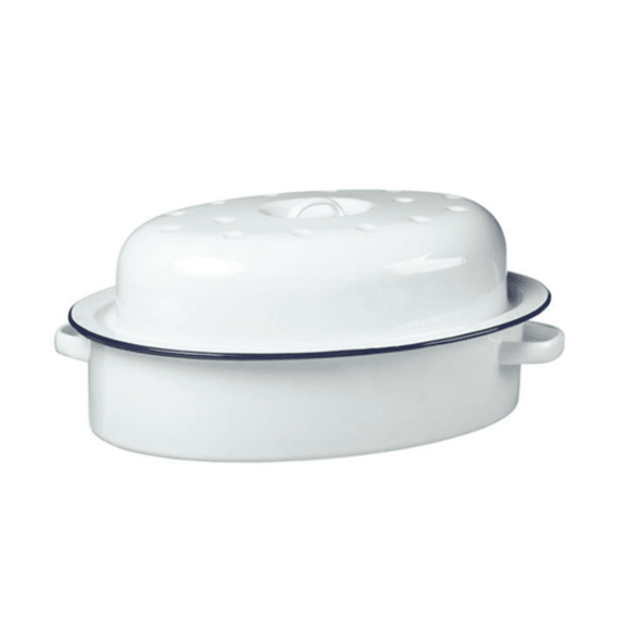 roaster enamel oval ripple 30cm picture 1