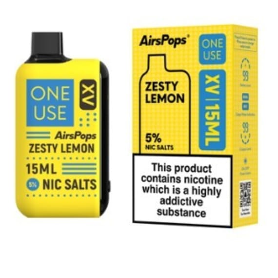 airspops one use xv zesty lemon 5 15ml picture 1