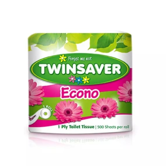 twinsaver eco 1ply toilet paper wrappd single picture 1