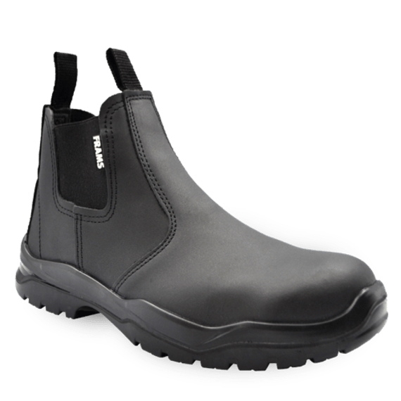 frams safety boot chelsea steel toe cap black picture 1