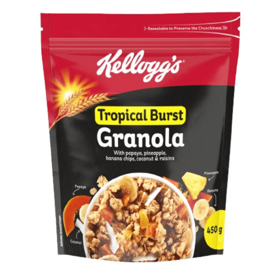 kelloggs muesli granola trop burst 450g picture 1