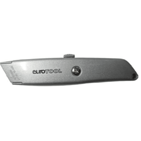 eurotool utility knife retractable silver 153mm picture 1