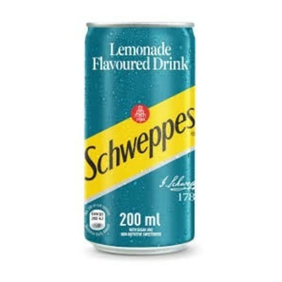 schweppes lemonade can 6x200ml picture 1