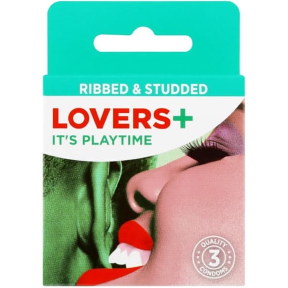 lovers plus ribbed studded condoms 3 s picture 1