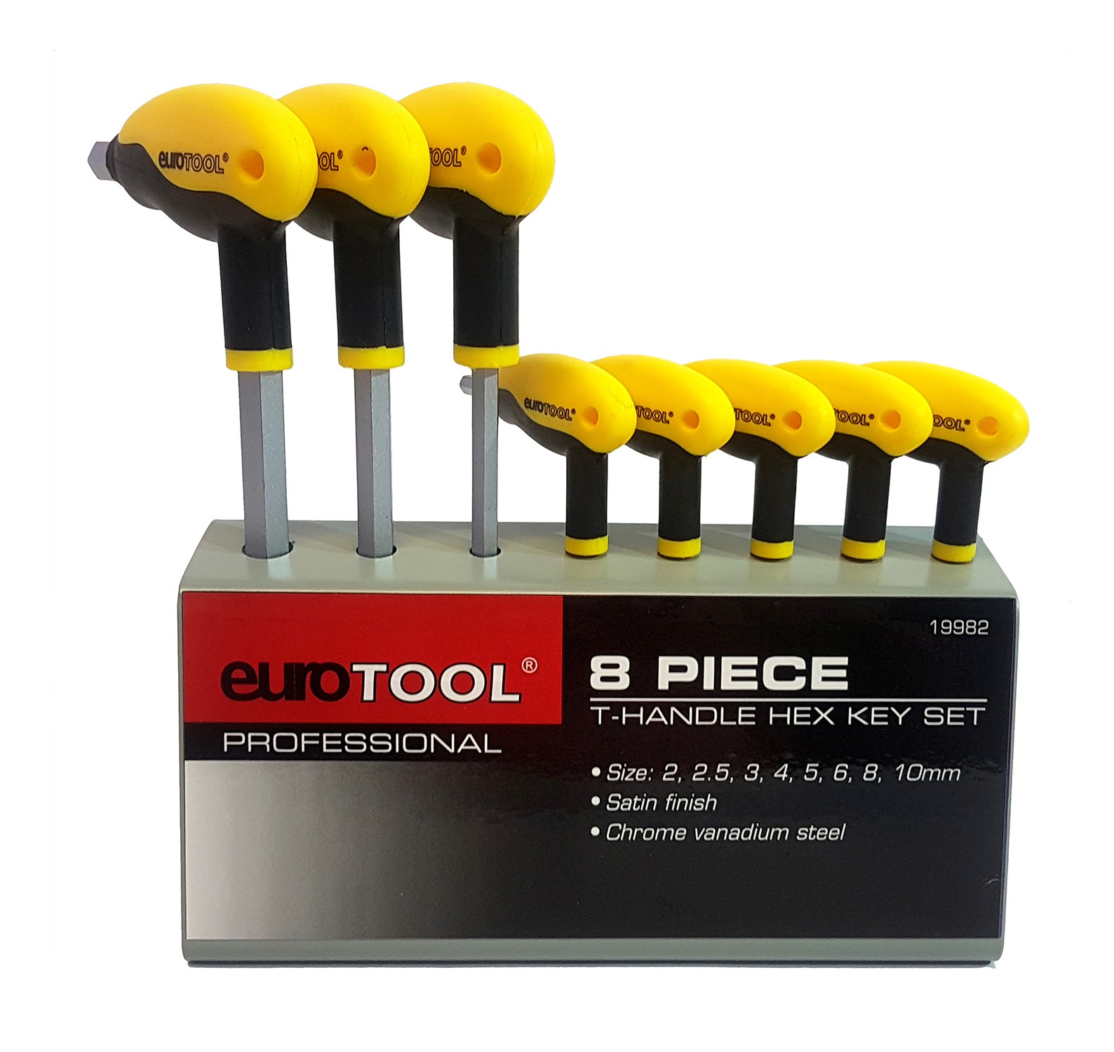Eurotool 8pc T Handle Allen Key Set Agrimark