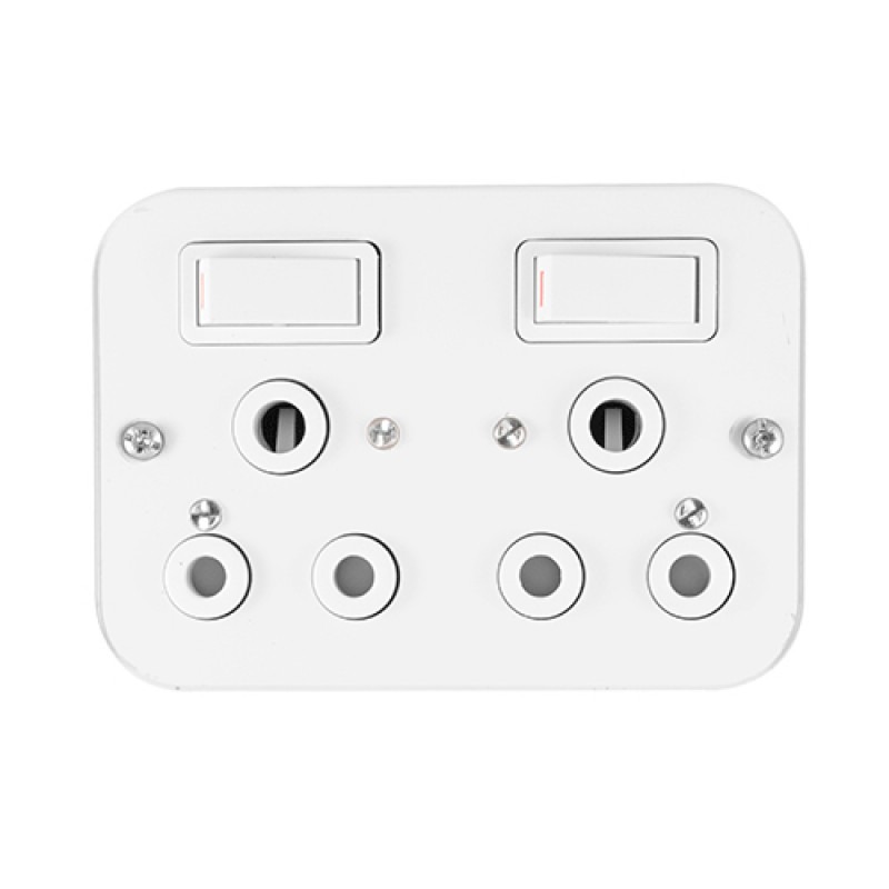 Industrial Switch Plug Double 75x100mm Agrimark