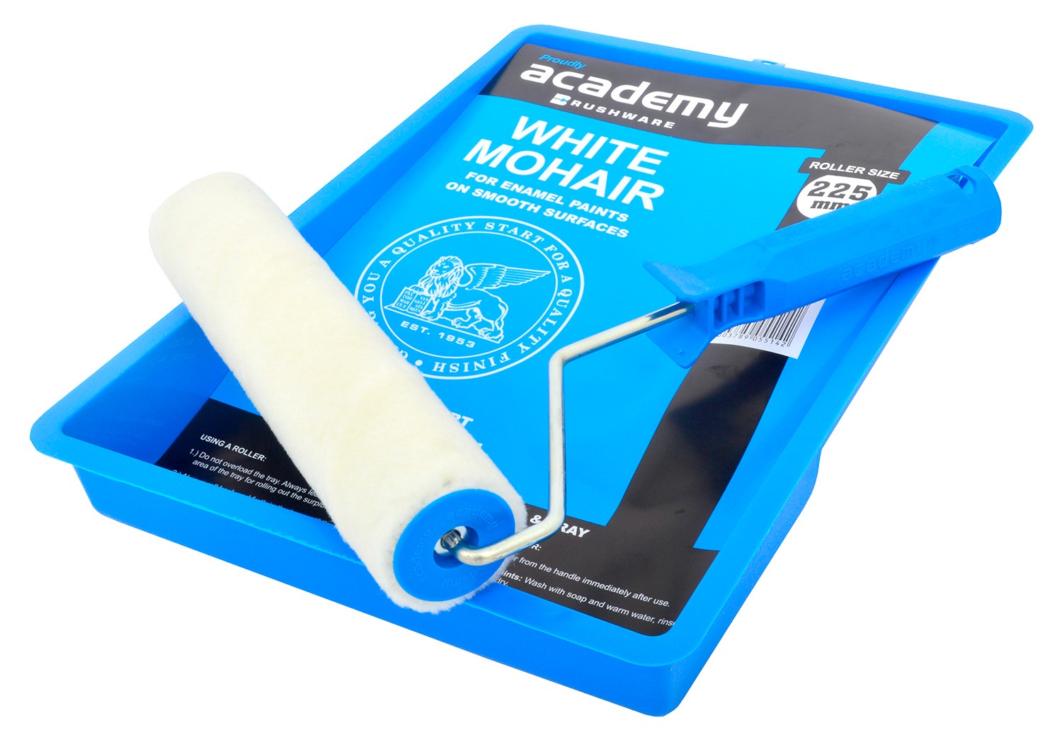 Academy Mohair Paint Roller Set 225mm Agrimark