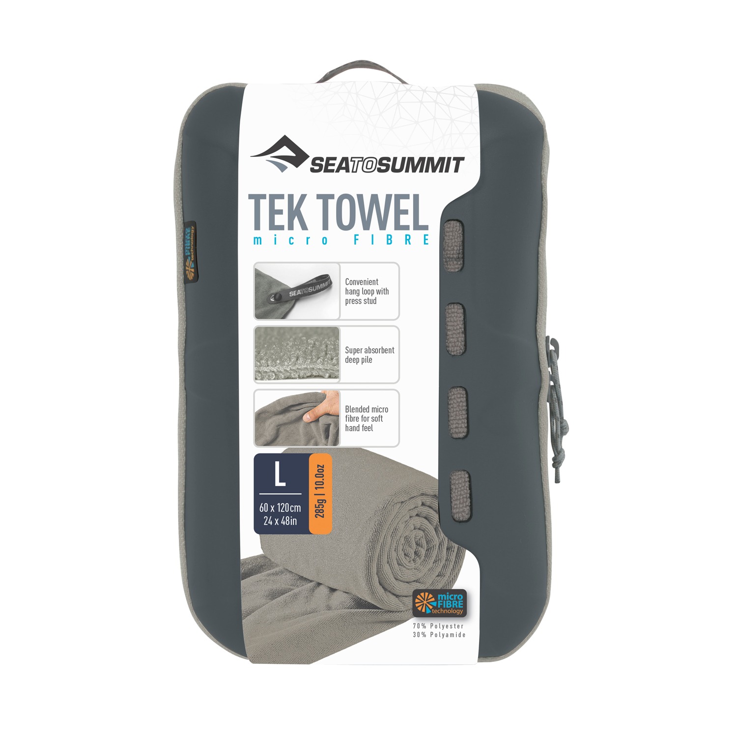 Serviette De Voyage Sea To Summit Tek - Bleu Clair De Lune - Taille M