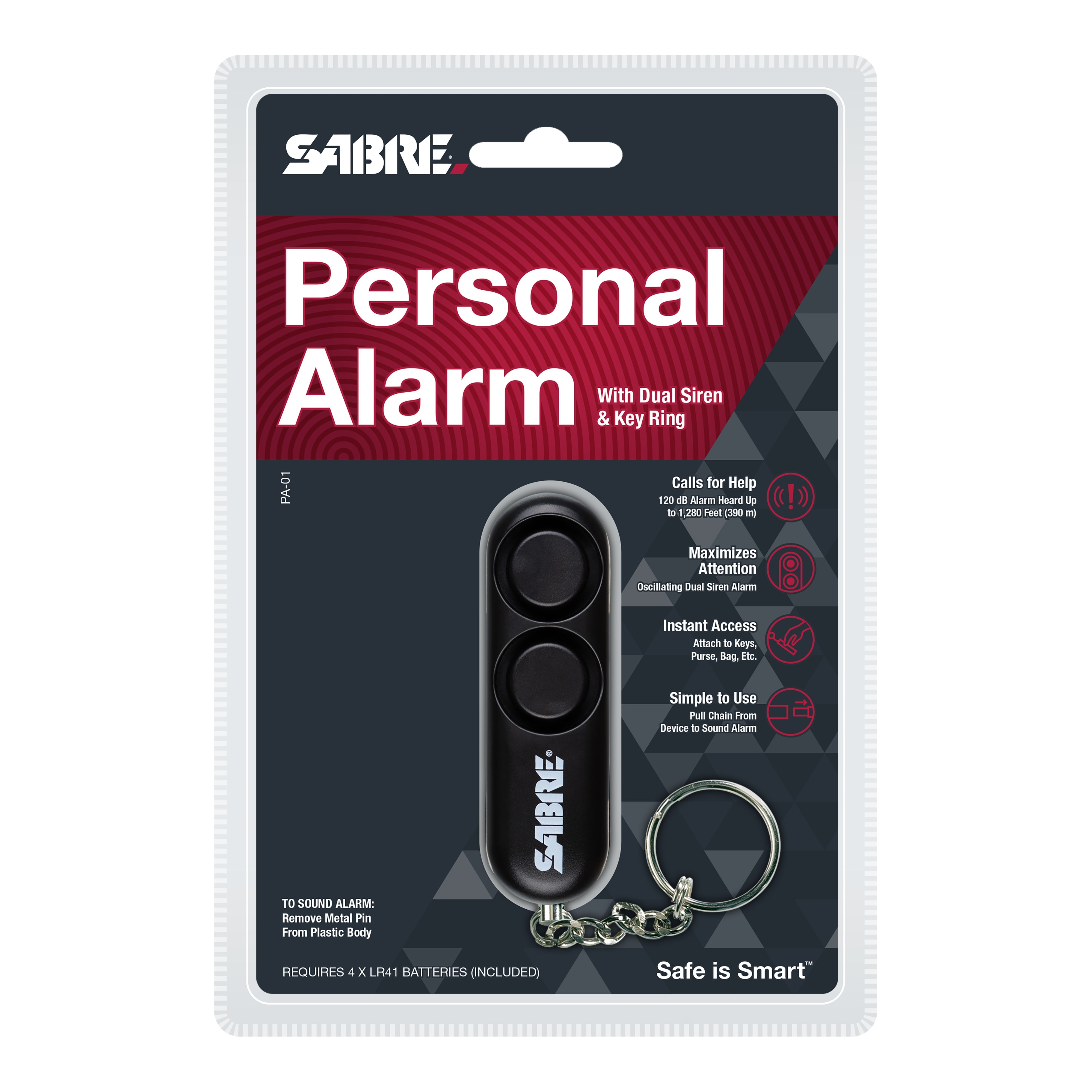 Sabre Personal Alarm With Keyring Agrimark