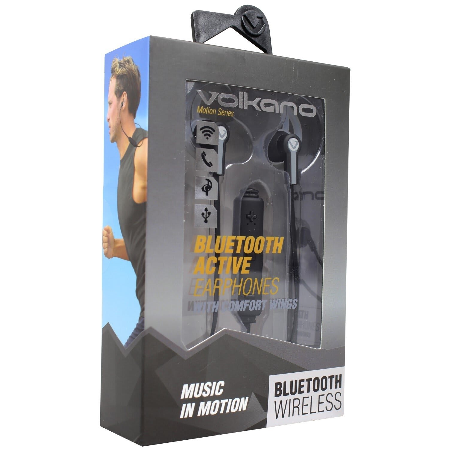 Volkano Motion Bluetooth Earphones Black Agrimark